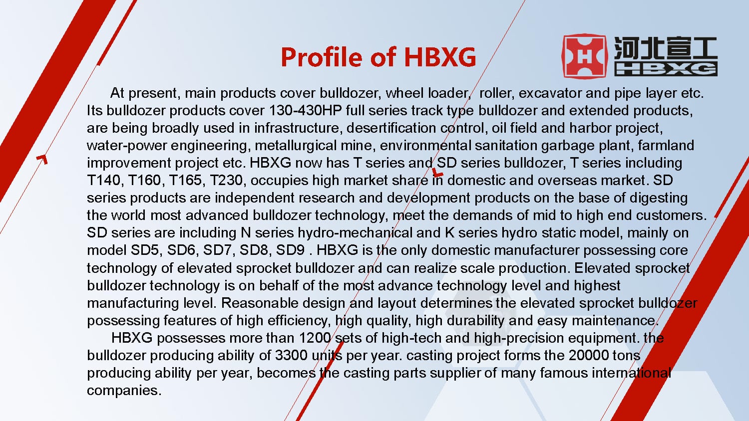 HBXG SD7K hydrostatic elevated sprocket bulldozer